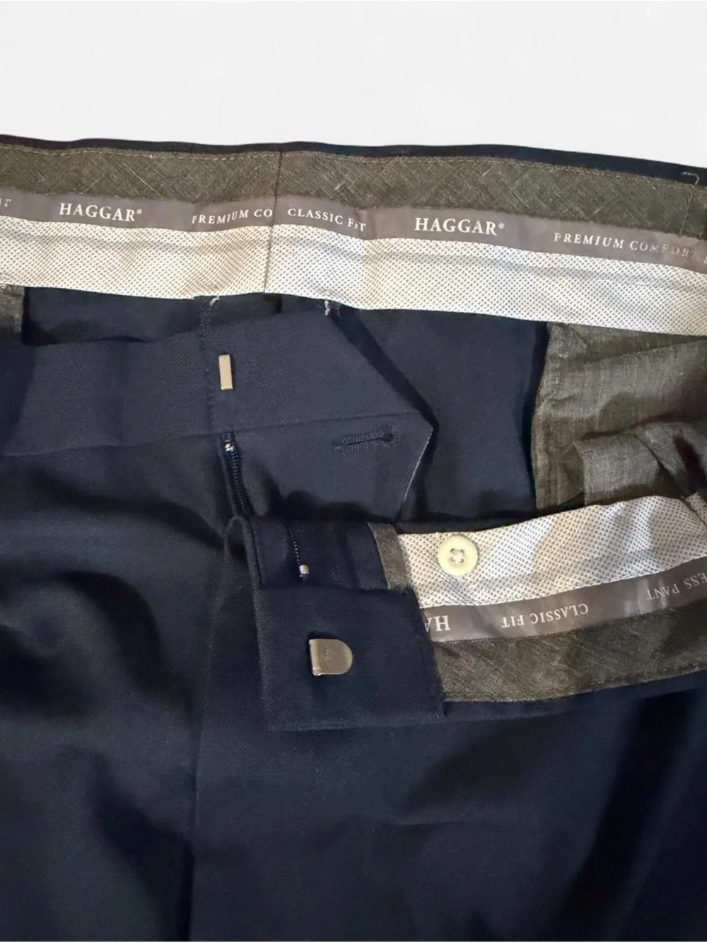 Men's Haggar Premium Comfort Classic Fit Dress Pants - Navy Blue